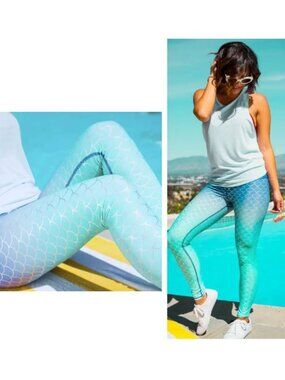 Ariel Mermaid Leggings Disney Store NWOT XL